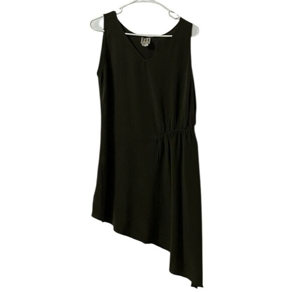 Haute Hippe Olive Green 100% Silk Tunic/Top/Dress(Size Medium) - Picture 3 of 8